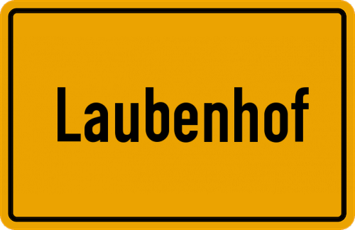 Ortsschild Laubenhof