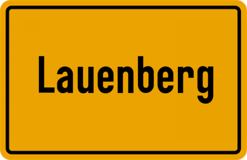 Ortsschild Lauenberg