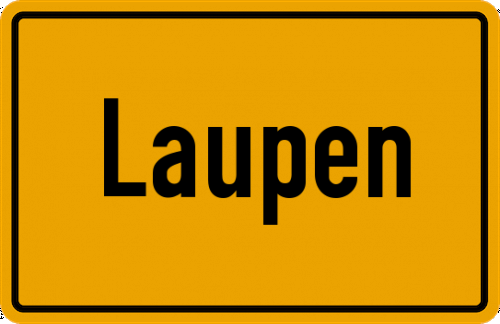Ortsschild Laupen