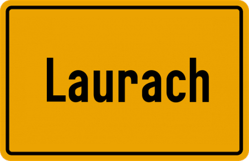 Ortsschild Laurach