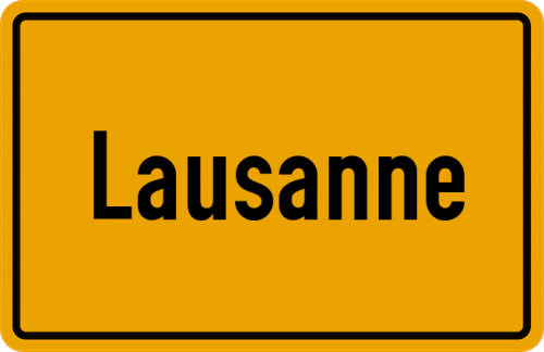 Ortsschild Lausanne