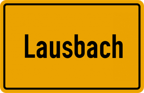 Ortsschild Lausbach