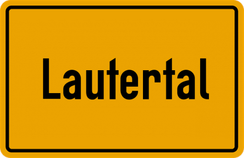 Ortsschild Lautertal, Oberfranken