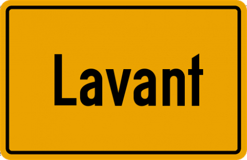 Ortsschild Lavant