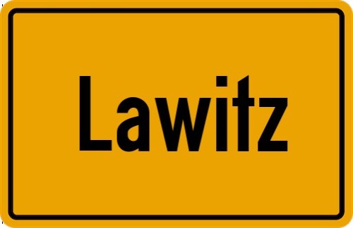 Ortsschild Lawitz