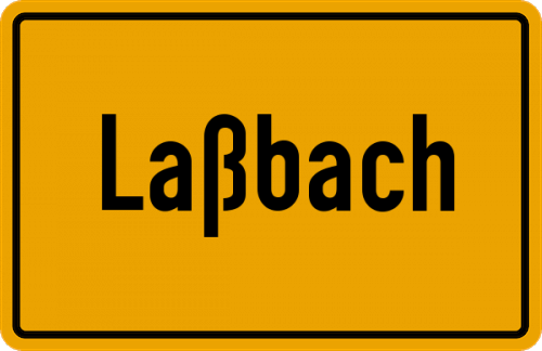 Ortsschild Laßbach
