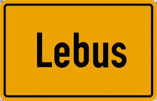 Ortsschild Lebus