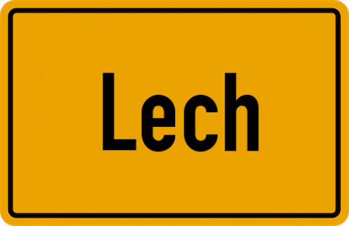 Ortsschild Lech