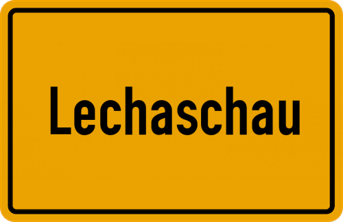 Ortsschild Lechaschau