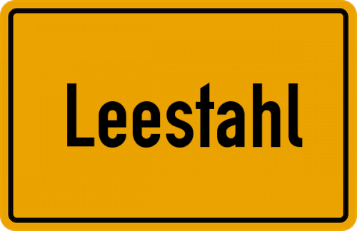 Ortsschild Leestahl