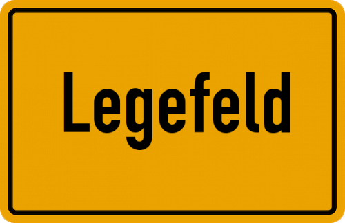 Ortsschild Legefeld