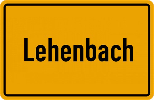 Ortsschild Lehenbach