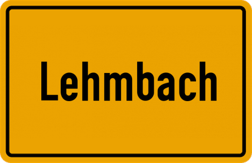 Ortsschild Lehmbach