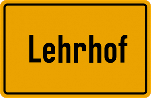 Ortsschild Lehrhof