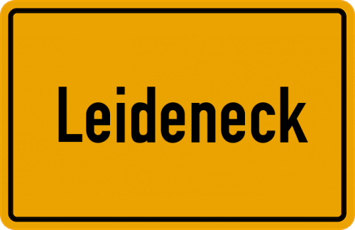 Ortsschild Leideneck
