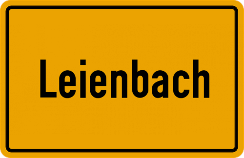 Ortsschild Leienbach