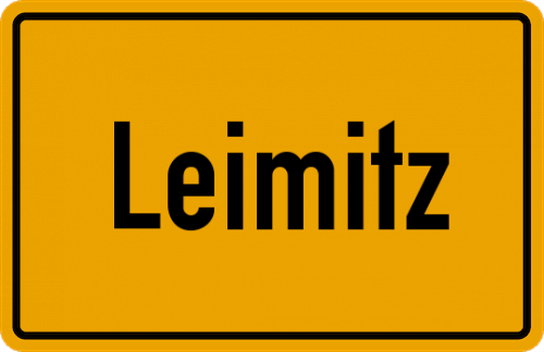 Ortsschild Leimitz