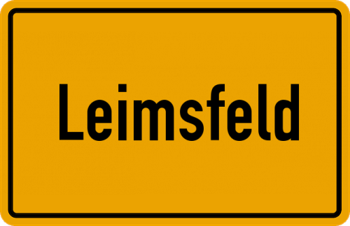 Ortsschild Leimsfeld
