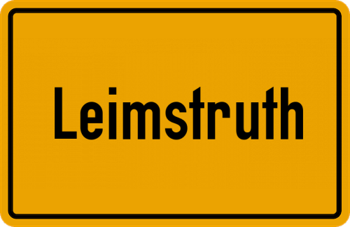 Ortsschild Leimstruth