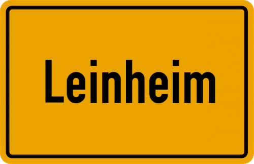 Ortsschild Leinheim