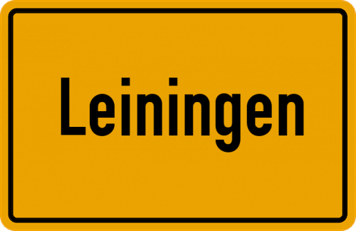 Ortsschild Leiningen, Hunsrück