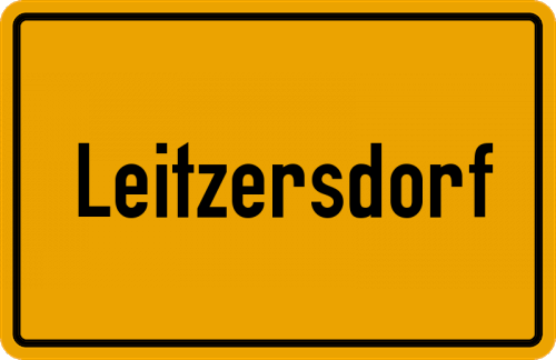 Ortsschild Leitzersdorf