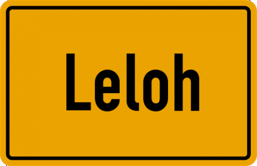 Ortsschild Leloh
