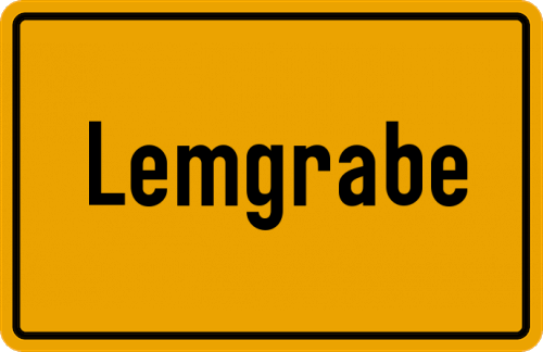 Ortsschild Lemgrabe