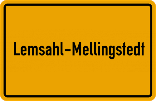 Ortsschild Lemsahl-Mellingstedt