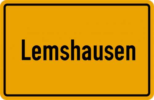 Ortsschild Lemshausen