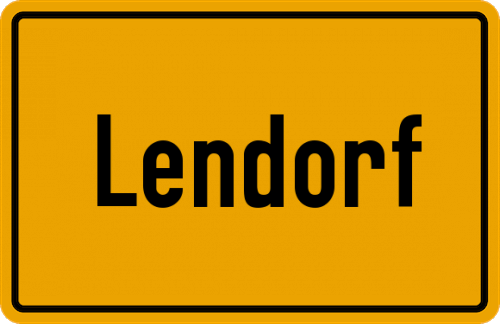 Ortsschild Lendorf, Hessen