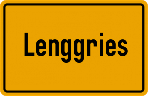Ortsschild Lenggries