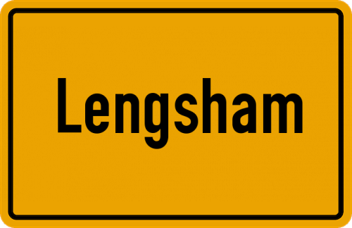 Ortsschild Lengsham