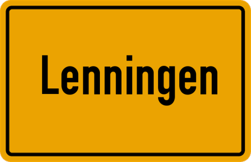 Ortsschild Lenningen (Württemberg)