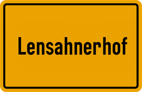 Ortsschild Lensahnerhof