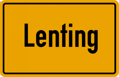 Ortsschild Gemeinde Lenting