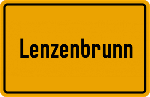 Ortsschild Lenzenbrunn