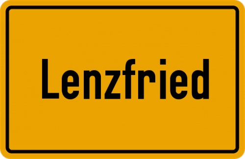 Ortsschild Lenzfried