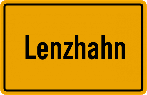Ortsschild Lenzhahn
