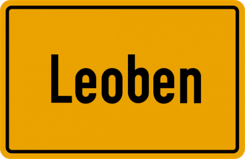 Ortsschild Leoben