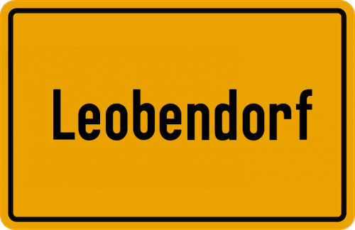 Ortsschild Leobendorf