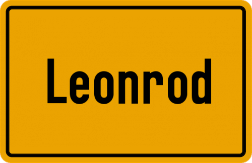 Ortsschild Leonrod, Mittelfranken
