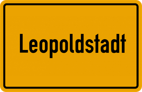 Ortsschild Leopoldstadt