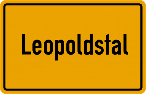 Ortsschild Leopoldstal, Lippe