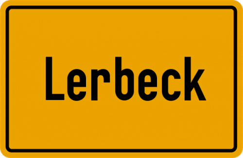 Ortsschild Lerbeck, Porta Westfalica