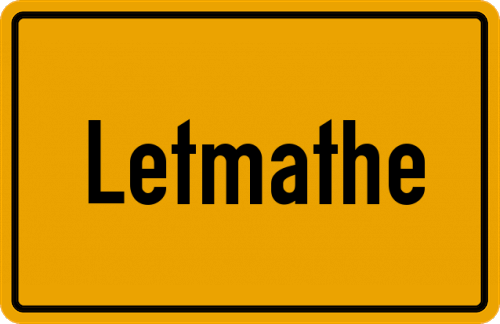 Ortsschild Letmathe