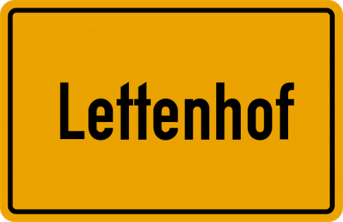Ortsschild Lettenhof