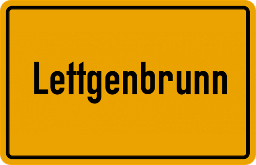 Ortsschild Lettgenbrunn