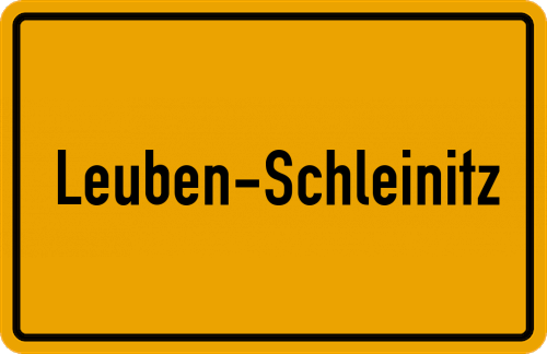 Ortsschild Leuben-Schleinitz
