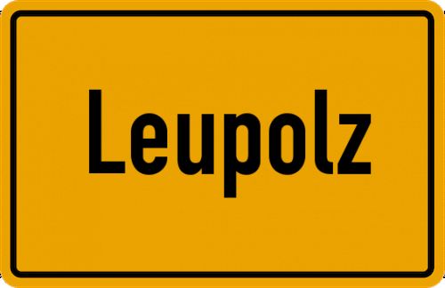 Ortsschild Leupolz, Allgäu